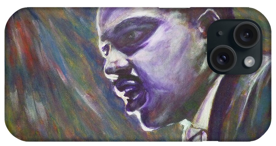 Dr. Martin Luther King Jr iPhone Case featuring the painting Demonstrations with Dignity by Amelie Simmons