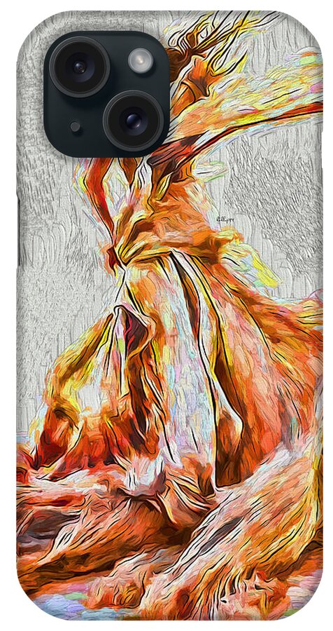 Paint iPhone Case featuring the painting Densing girl by Nenad Vasic