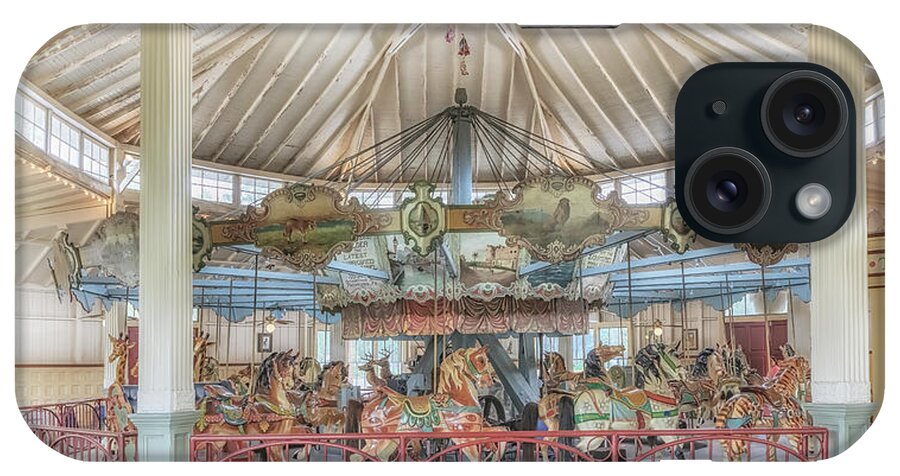 Carousel iPhone Case featuring the photograph Dentzel Carousel by Susan Rissi Tregoning