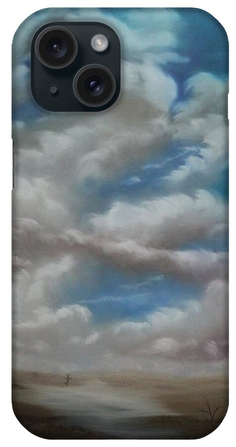 Desert iPhone Case featuring the painting Desert Rain by Berlynn