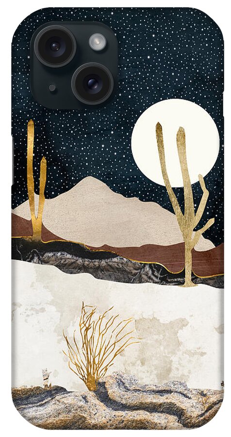 Desert iPhone Case featuring the digital art Desert View by Spacefrog Designs