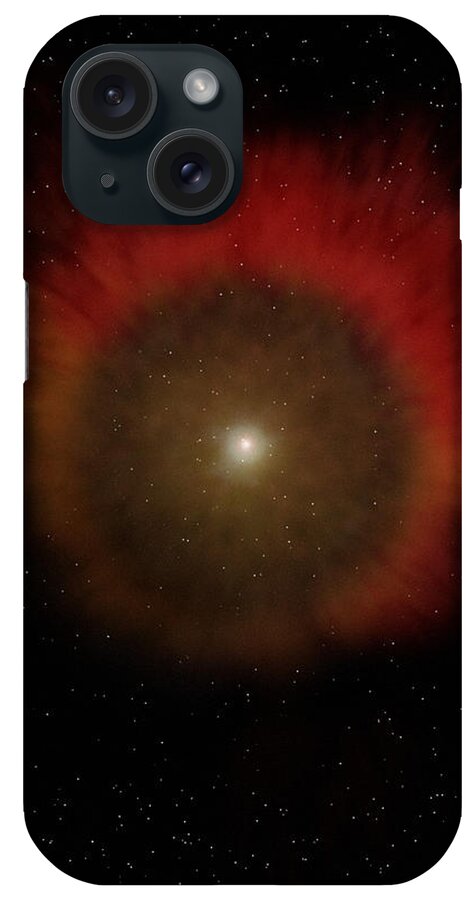 Galaxy iPhone Case featuring the digital art Digital Illustration Of A Ring Galaxy by Jason Reed