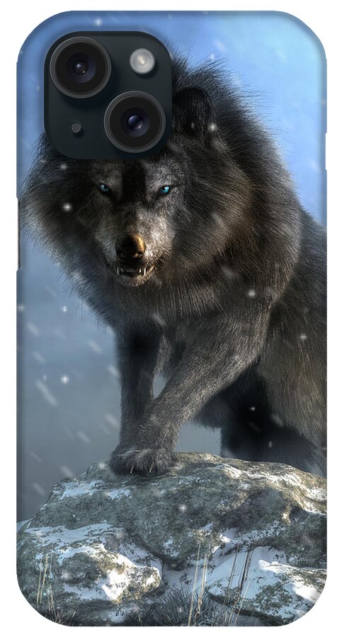 Dire Wolf iPhone Case featuring the digital art Dire Wolf by Daniel Eskridge
