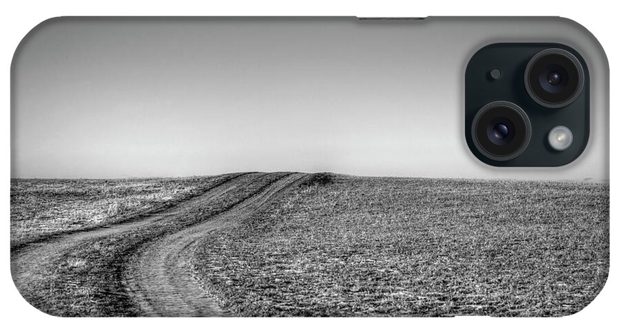 Scenics iPhone Case featuring the photograph Dirt Road Over Frosted Pasture by Sindre Ellingsen
