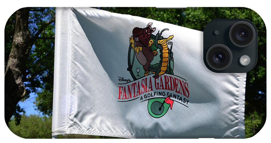 Golf iPhone Case featuring the photograph Disney's Fantasia Gardens Golf hole flag by David Lee Thompson