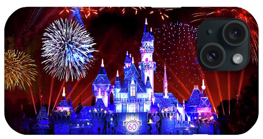 Fireworks iPhone Case featuring the photograph Disneyland 60th Anniversary Fireworks by Mark Andrew Thomas