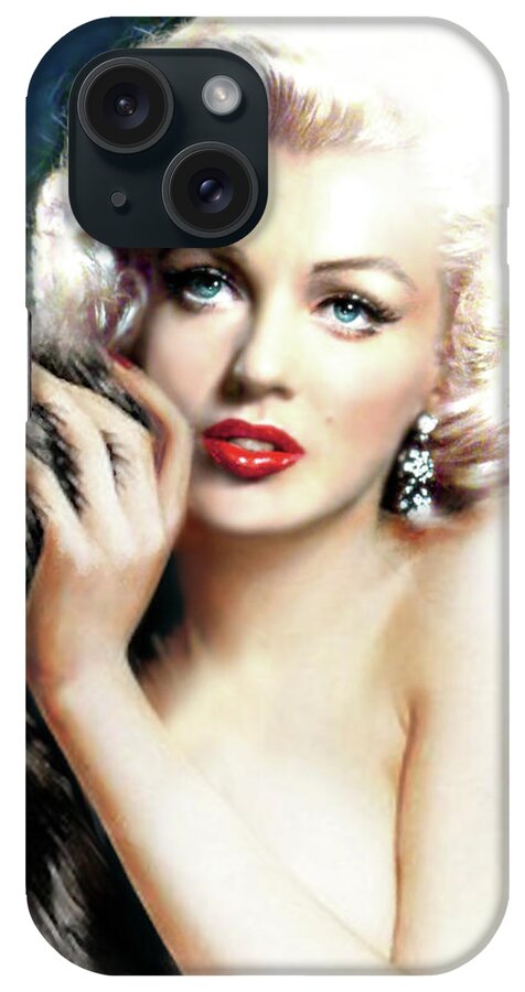 Marilyn Monroe iPhone Case featuring the painting Diva MM 169 q by Theo Danella