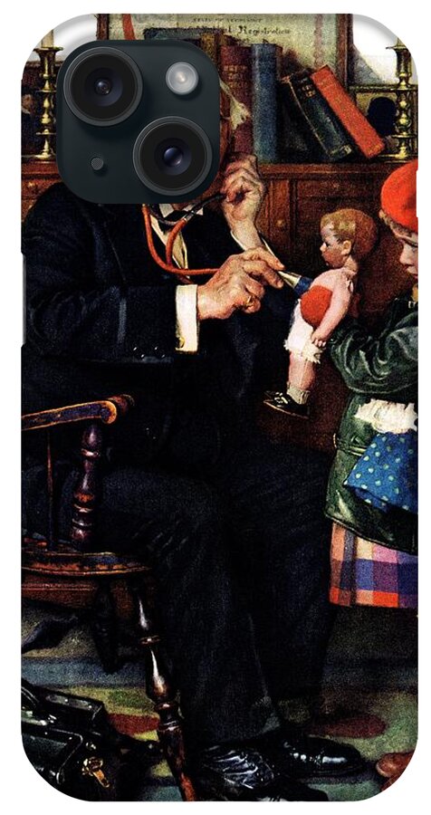 Doctors iPhone Case featuring the painting Doctor And The Doll by Norman Rockwell