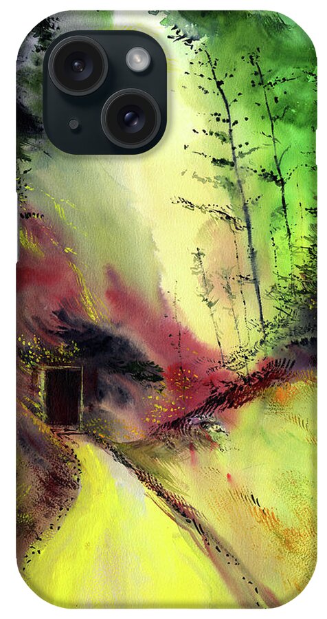 Nature iPhone Case featuring the painting Door 3 by Anil Nene