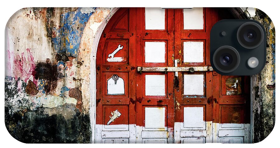 Doors Of India iPhone Case featuring the photograph Doors of India - Garage Door by M G Whittingham