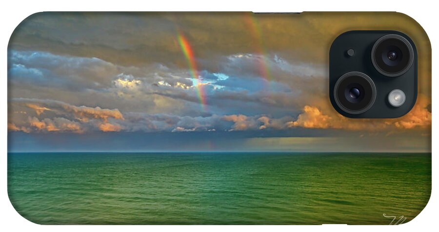 Myrtle Beach iPhone Case featuring the photograph Double Rainbow Myrtle Beach by Meta Gatschenberger