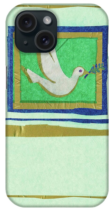 Dove Collage iPhone Case featuring the painting Dove Collage by Kim Jacobs