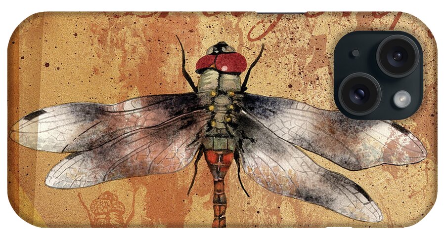 Dragonfly iPhone Case featuring the painting Dragon I by Kory Fluckiger