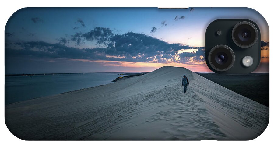 Water iPhone Case featuring the photograph Dune Du Pilat - Sunset Impressions by Hannes Cmarits