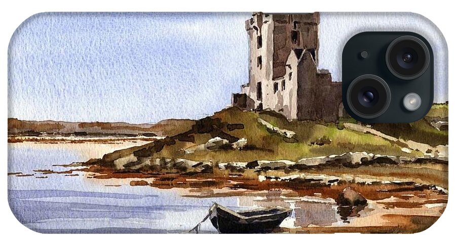 Galway iPhone Case featuring the painting Dunguaire Castle, Kinvara. by Val Byrne