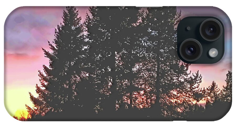 Sunset iPhone Case featuring the photograph Dusk in the Pines by Robert Bissett