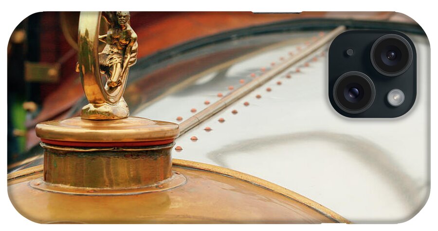 Vintage iPhone Case featuring the photograph Early Brass Hood Ornament by Lucie Collins