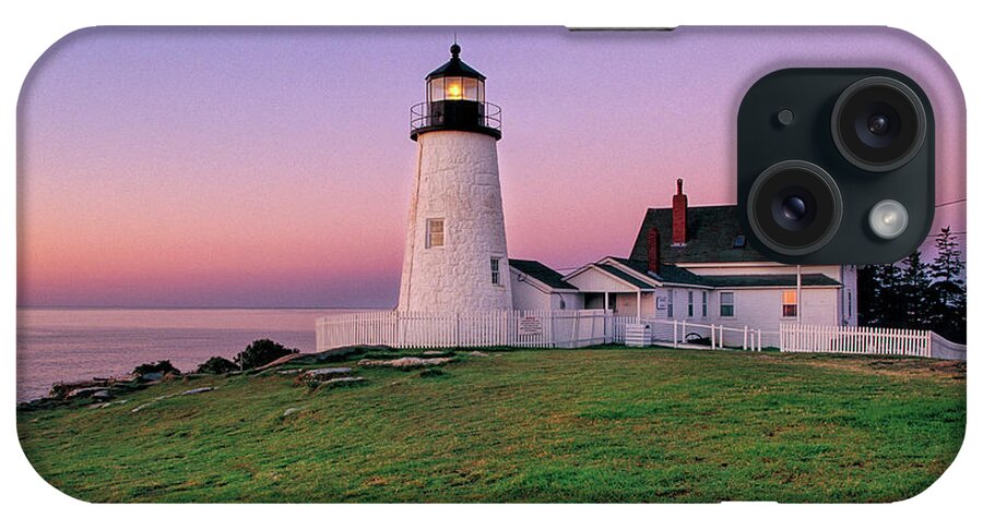 Water's Edge iPhone Case featuring the photograph Early Dawn View Of The Lighthouse At by Wbritten