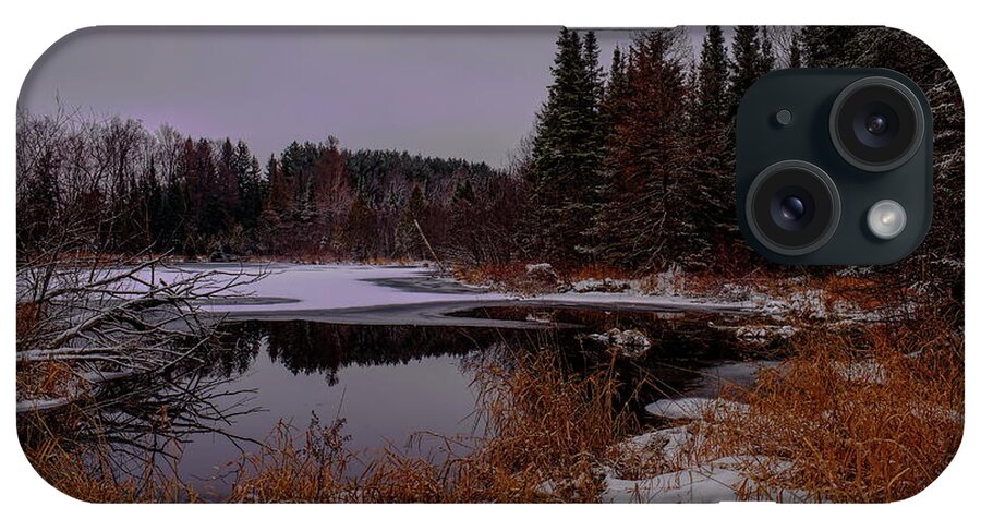 Pond iPhone Case featuring the photograph Early Winter On A Spring Fed Pond by Dale Kauzlaric