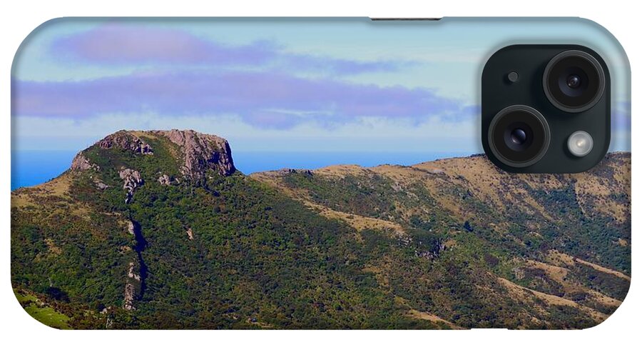  Akaroa iPhone Case featuring the photograph Akaroa Caldera Overlooking the South Pacific, New Zealand by Sarah Lilja