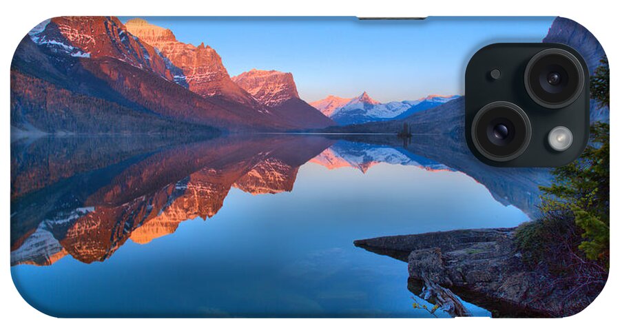 St Mary iPhone Case featuring the photograph East Glacier St Mary Spring Sunrise by Adam Jewell