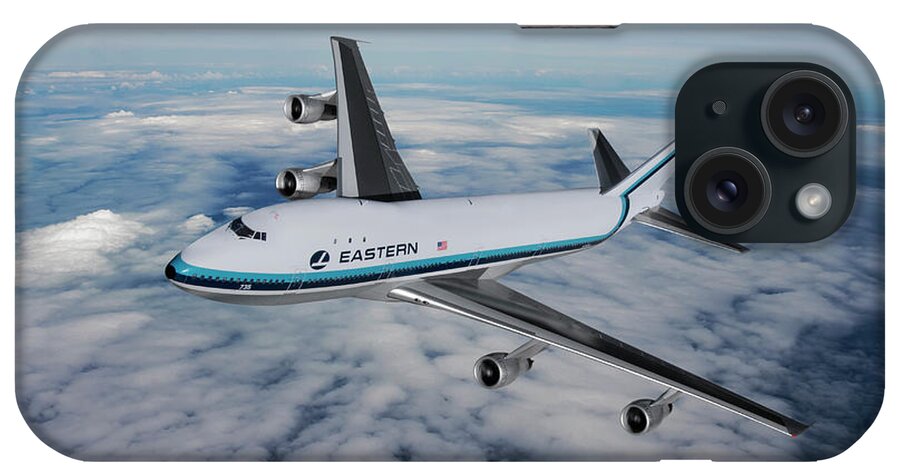 Eastern Airlines iPhone Case featuring the digital art Eastern Airlines Boeing 747-121 by Erik Simonsen