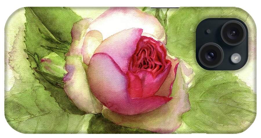 Eden Rose Open Bud
Nature iPhone Case featuring the painting Eden Rose Open Bud by Doris Joa