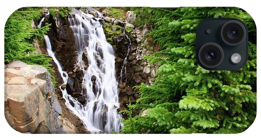 Scenics iPhone Case featuring the photograph Edith Creek Falls In Mt. Rainier by Design Pics / Craig Tuttle
