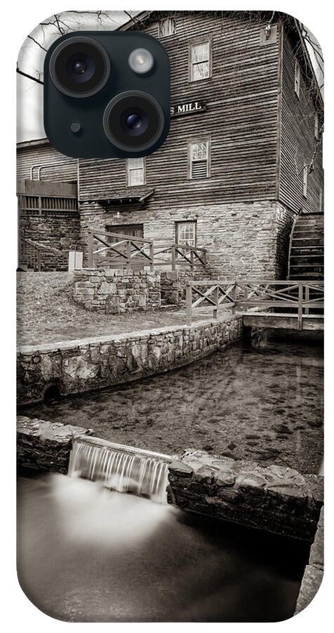 America iPhone Case featuring the photograph Edwards Mill at College of the Ozarks - Sepia Edition by Gregory Ballos