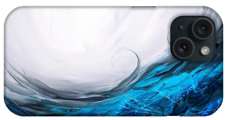 #ocean #inspiration #life #water #sea #wave #surfing #blue #gulf #california #pacificocean #pacific #atlantic #gulf Of Mexico #scarpace #ipaintfish iPhone Case featuring the painting Effectual Momentum by J Vincent Scarpace