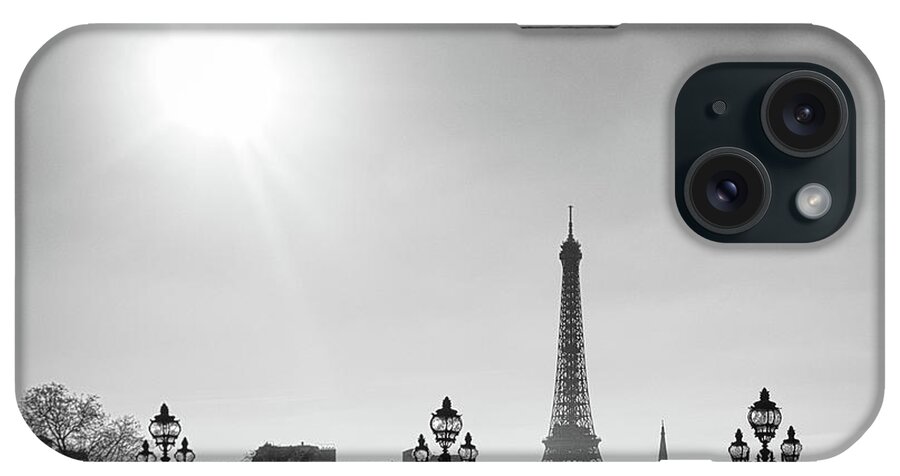 Eiffel iPhone Case featuring the photograph Eiffel Tower from Pont Alexandre 1 by Nigel R Bell