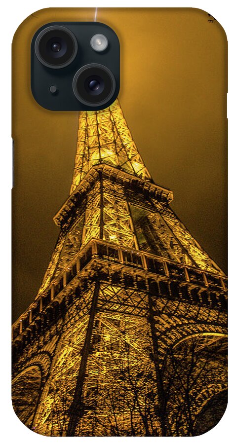 Color iPhone Case featuring the photograph Eiffel Tower by Tito Slack