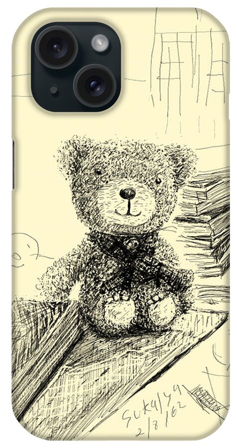 Bear iPhone Case featuring the digital art Eight by Sukalya Chearanantana