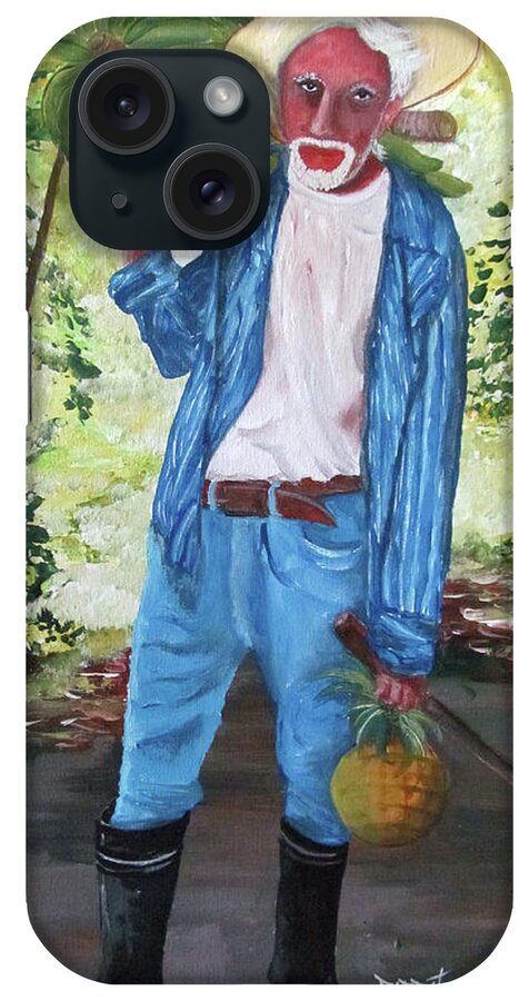 Hillbilly iPhone Case featuring the painting El Jibarito by Gloria E Barreto-Rodriguez