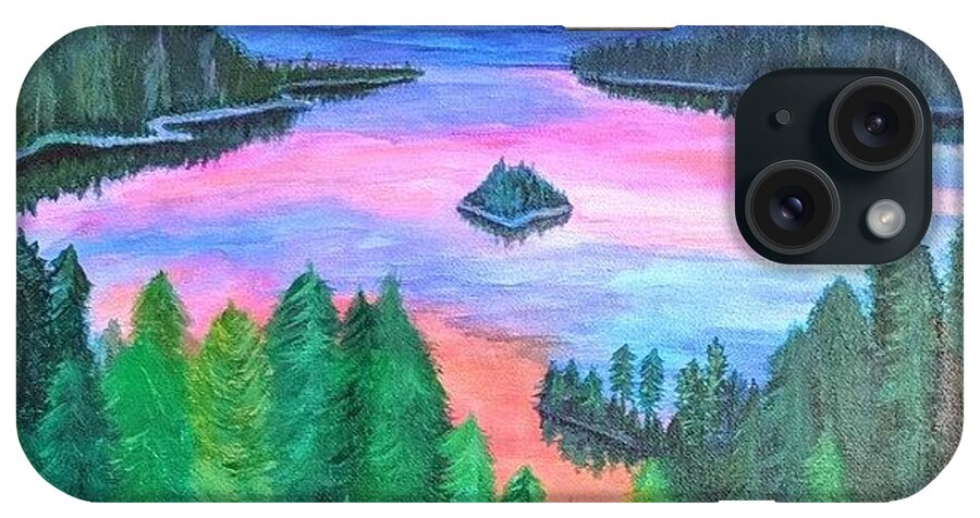 Emerald Bay iPhone Case featuring the painting Emerald Bay, Tahoe by Gail Friedman