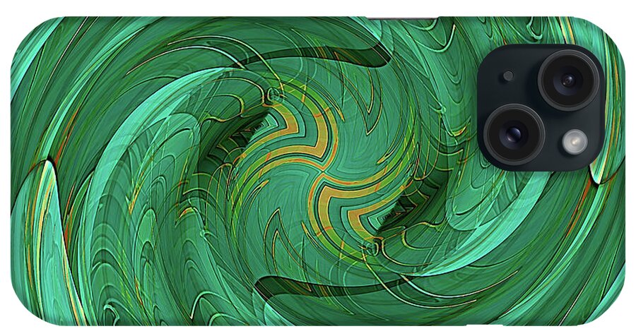 Emerald Swirl iPhone Case featuring the digital art Emerald Swirl by David Manlove