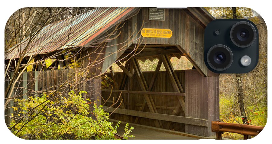 Gold Brook Covered Bridge iPhone Case featuring the photograph Emily's Covered Bridge by Adam Jewell