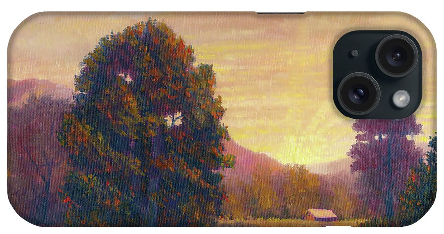 Landscape iPhone Case featuring the painting End of Day by Douglas Castleman