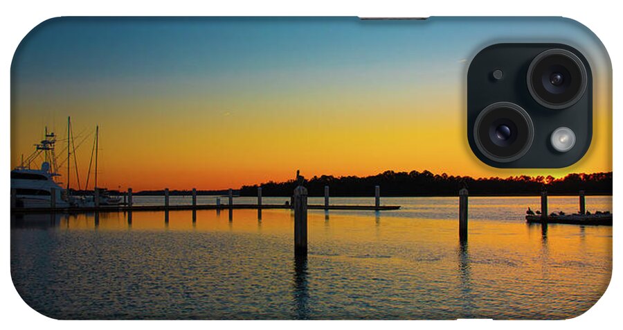 Sunset iPhone Case featuring the photograph End of the Day on Skull Creek by Dennis Schmidt