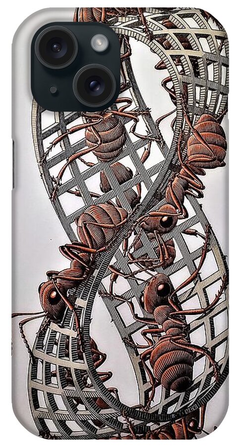 Maurits Cornelis Escher iPhone Case featuring the photograph Escher 107 by Rob Hans