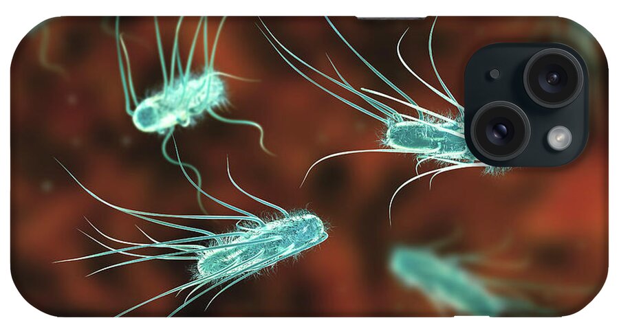 Art iPhone Case featuring the photograph Escherichia Coli Bacteria, Illustration by Kateryna Kon