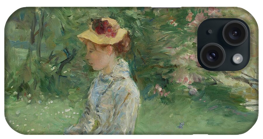 Berthe Morisot iPhone Case featuring the painting Etude De Plein Air, 1880 by Berthe Morisot
