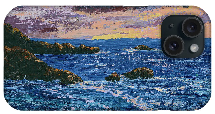 Seascape iPhone Case featuring the photograph Evening Glow by Darice Machel McGuire