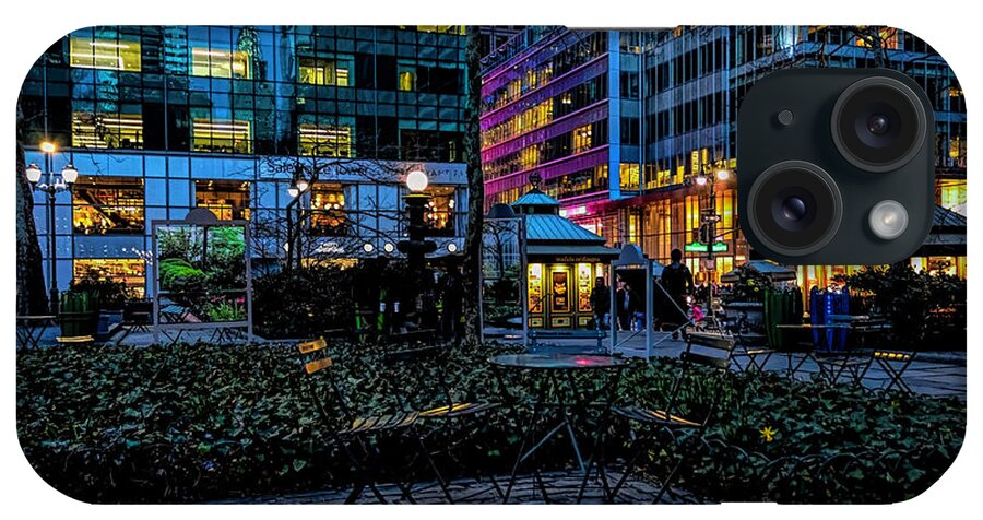 Bryant Park iPhone Case featuring the photograph Evening in Bryant Park by Alison Frank