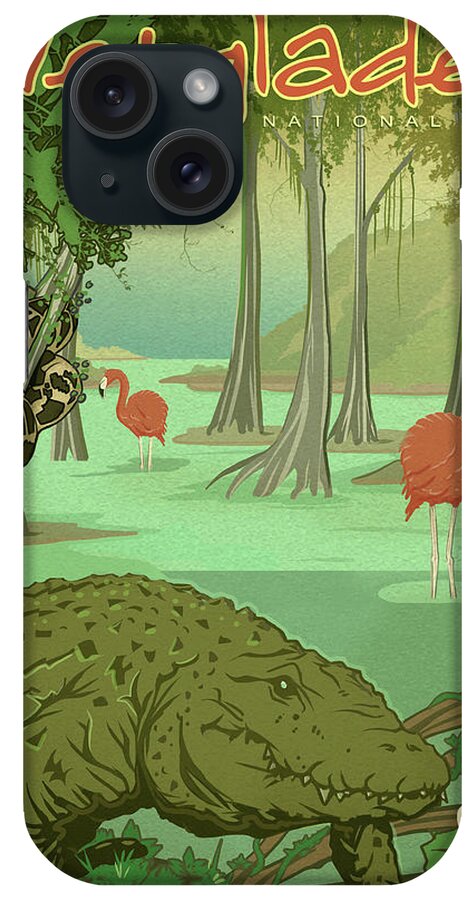 Everglades iPhone Case featuring the mixed media Everglades by Old Red Truck