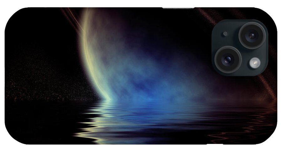 Backlit iPhone Case featuring the photograph Extrasolar Planet Over Quiet Waters by Bruce Rolff