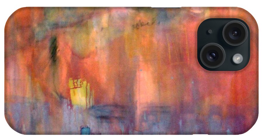 Red iPhone Case featuring the painting Fabled Life by Janet Zoya