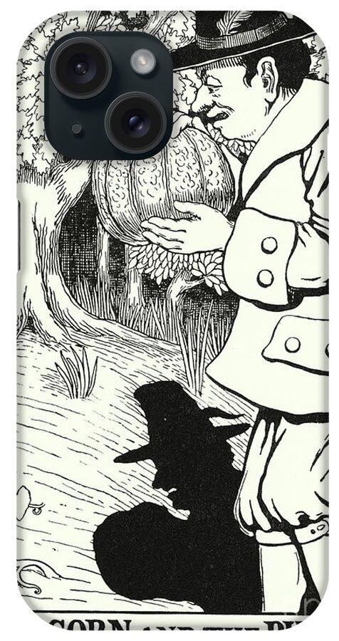 Border iPhone Case featuring the painting Fables Of La Fontaine, The Acorn And The Pumpkin by Percy James Billinghurst