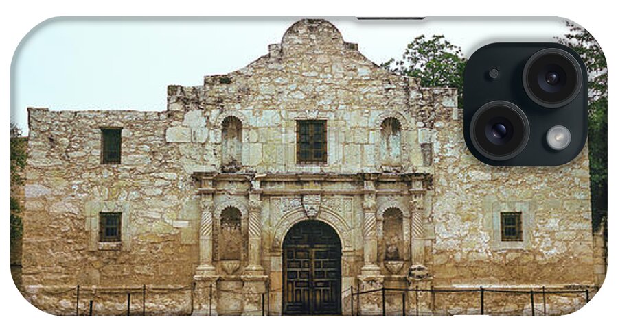 Photography iPhone Case featuring the photograph Facade Of The Alamo Mission In San by Panoramic Images