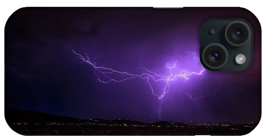 Lightning iPhone Case featuring the photograph Fading Colors by Aaron Burrows
